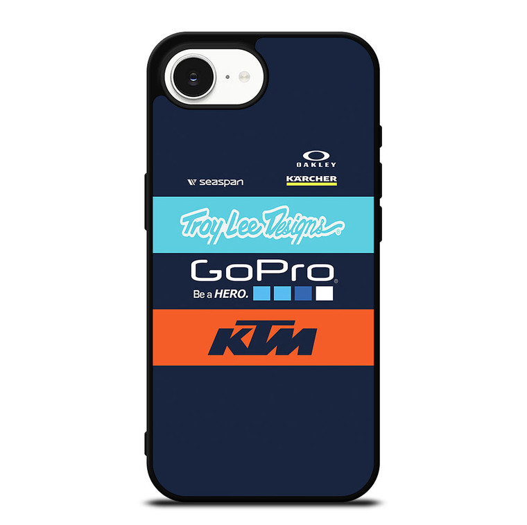 TROY LEE DESIGNS KTM RACING TEAM iPhone 16e Case Cover TROY LEE DESIGNS KTM RACING TEAM iPhone 16e Case Cover