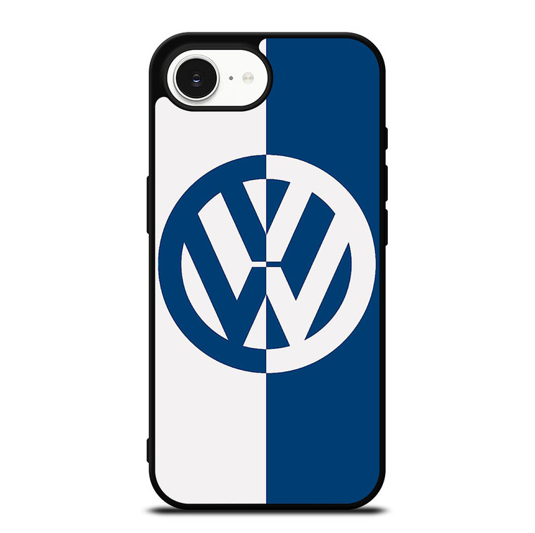 VW VOLKSWAGEN SLICED BLUE LOGO iPhone 16e Case Cover VW VOLKSWAGEN SLICED BLUE LOGO iPhone 16e Case Cover