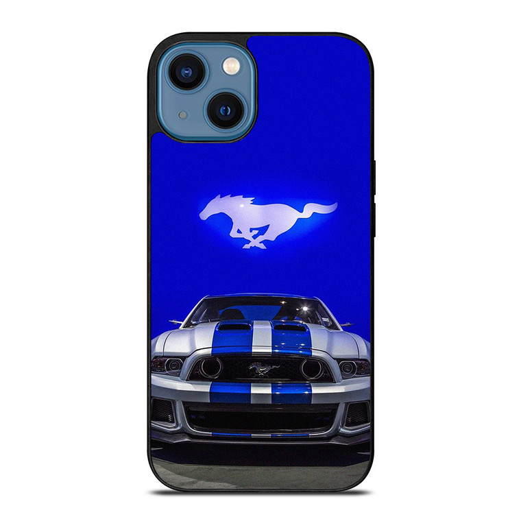 FORD MUSTANG BLUE LOGO  iPhone 14 Case Cover