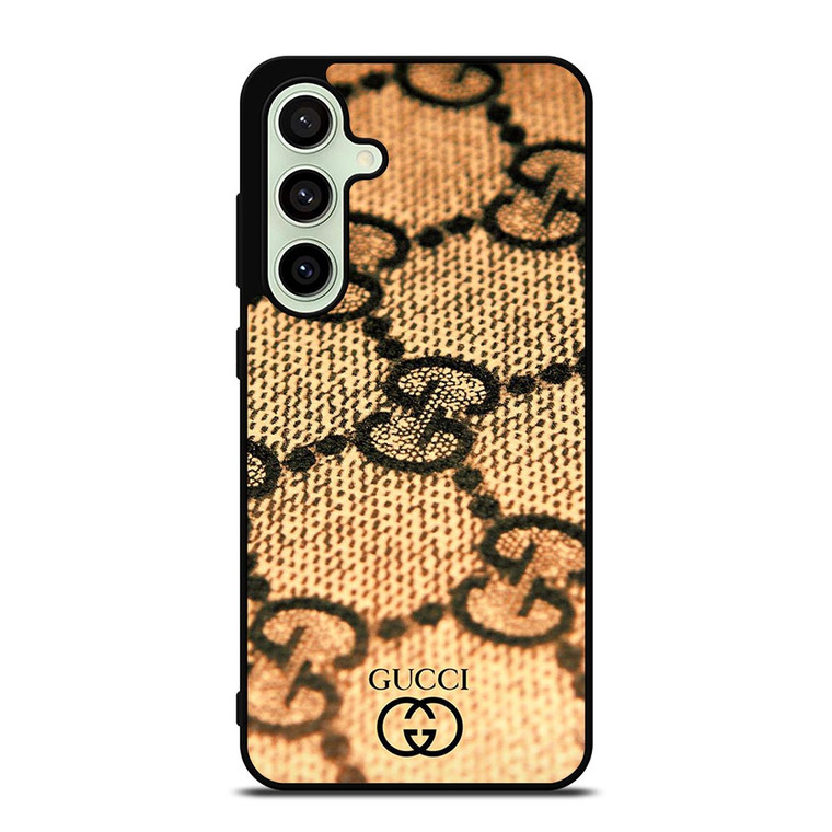 BROWN GUCCI LOGO PATTERN ART Samsung Galaxy S24 FE Case Cover BROWN GUCCI LOGO PATTERN ART Samsung Galaxy S24 FE Case Cover
