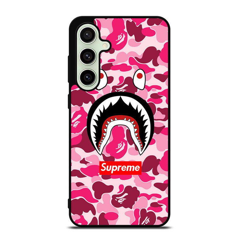 CAMO BATHING APE SUPREME PINK Samsung Galaxy S24 FE Case Cover
