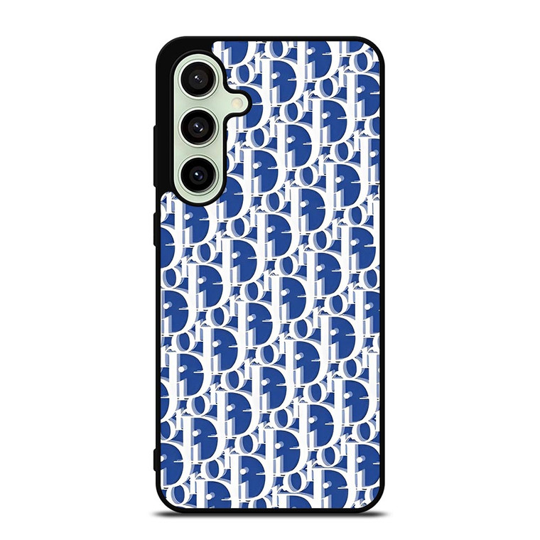 CHRISTIAN DIOR BLUE MONOGRAM Samsung Galaxy S24 FE Case Cover CHRISTIAN DIOR BLUE MONOGRAM Samsung Galaxy S24 FE Case Cover