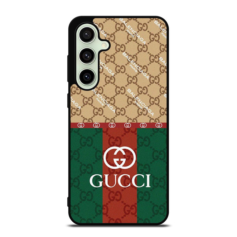 GUCCI BALENCIAGA PARIS PATTERN Samsung Galaxy S24 FE Case Cover GUCCI BALENCIAGA PARIS PATTERN Samsung Galaxy S24 FE Case Cover