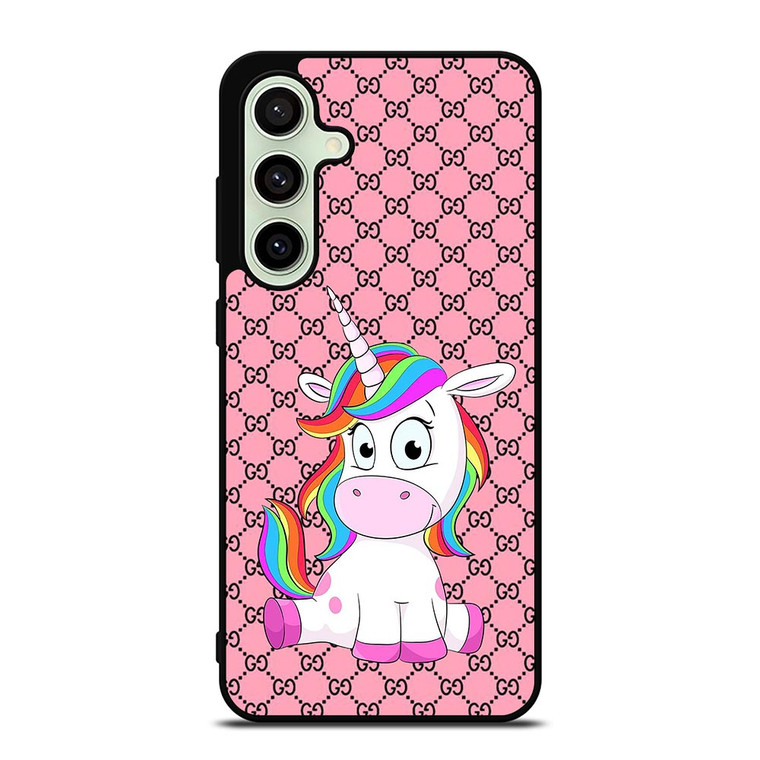 GUCCI LOGO PATTERN CUTE UNICORN Samsung Galaxy S24 FE Case Cover GUCCI LOGO PATTERN CUTE UNICORN Samsung Galaxy S24 FE Case Cover