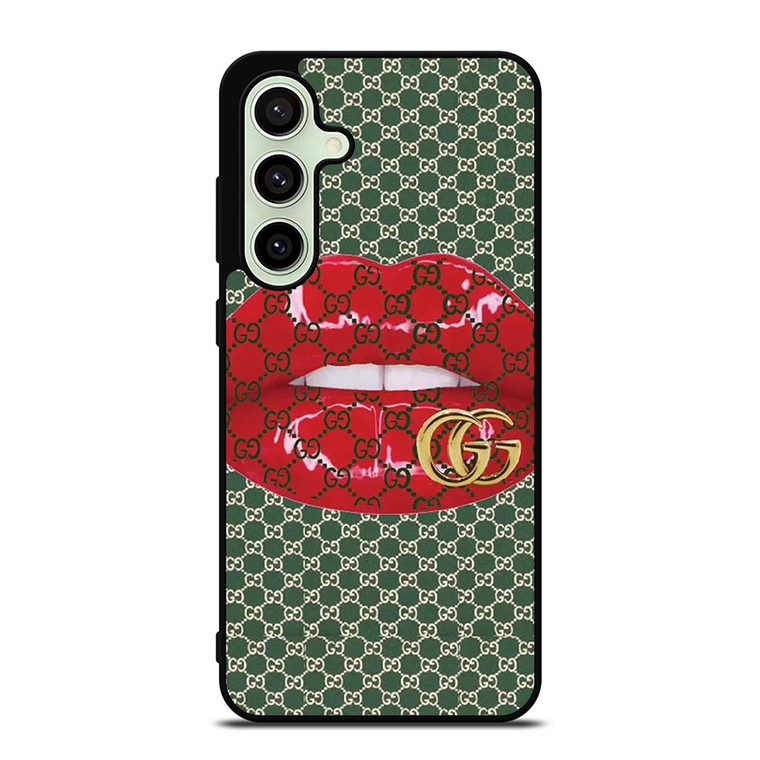 GUCCI LOGO PATTERN LIPS ICON Samsung Galaxy S24 FE Case Cover GUCCI LOGO PATTERN LIPS ICON Samsung Galaxy S24 FE Case Cover