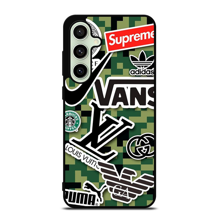 GUCCI LV NIKE VERSACE SUPREME ADIDAS LOGO Samsung Galaxy S24 FE Case Cover