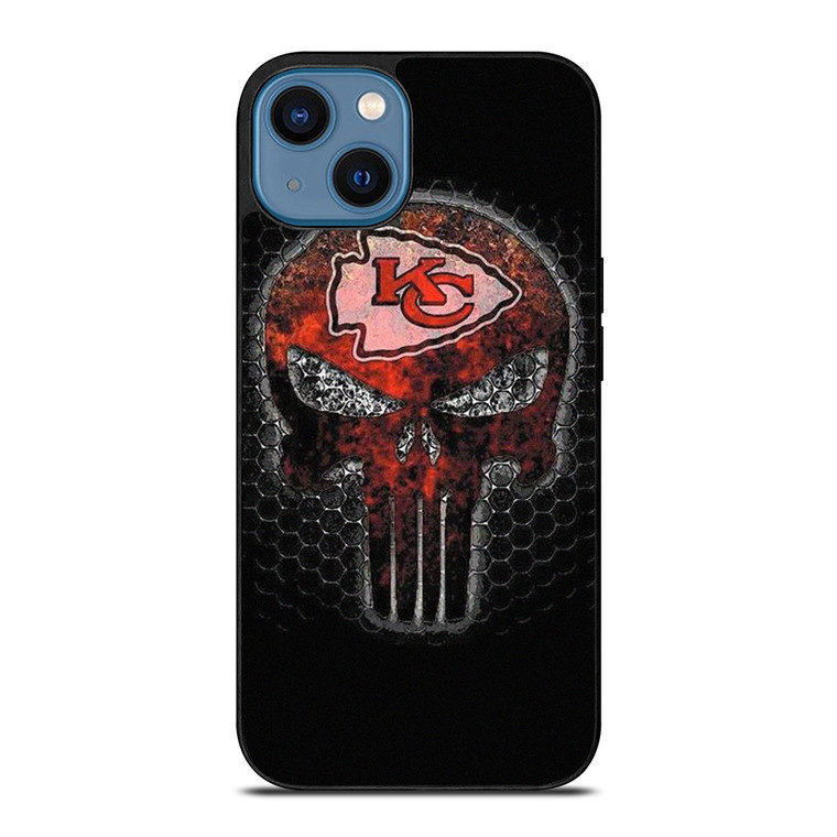 KANSAS CITY CHIEF PUNISHER SKULL LOGO  iPhone 14 Case Cover