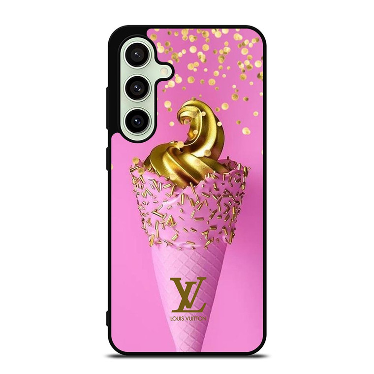 LOUIS VUITTON LOGO GOLDEN ICE CREAM ICON Samsung Galaxy S24 FE Case Cover