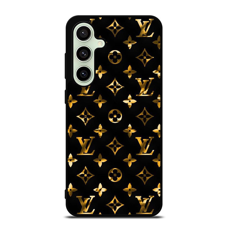 LOUIS VUITTON LV LOGO GOLD BLACK Samsung Galaxy S24 FE Case Cover LOUIS VUITTON LV LOGO GOLD BLACK Samsung Galaxy S24 FE Case Cover
