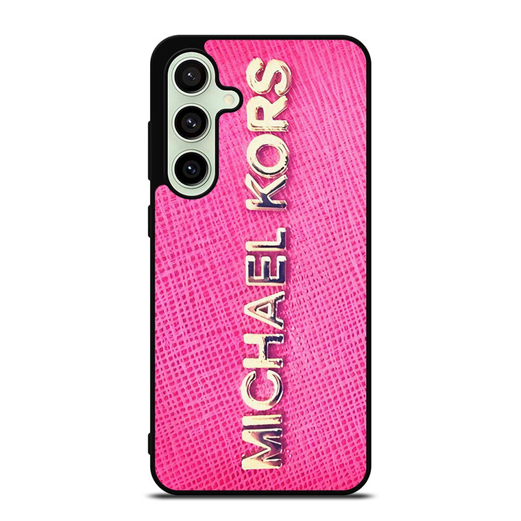 MICHAEL KORS PINK LEATHER Samsung Galaxy S24 FE Case Cover