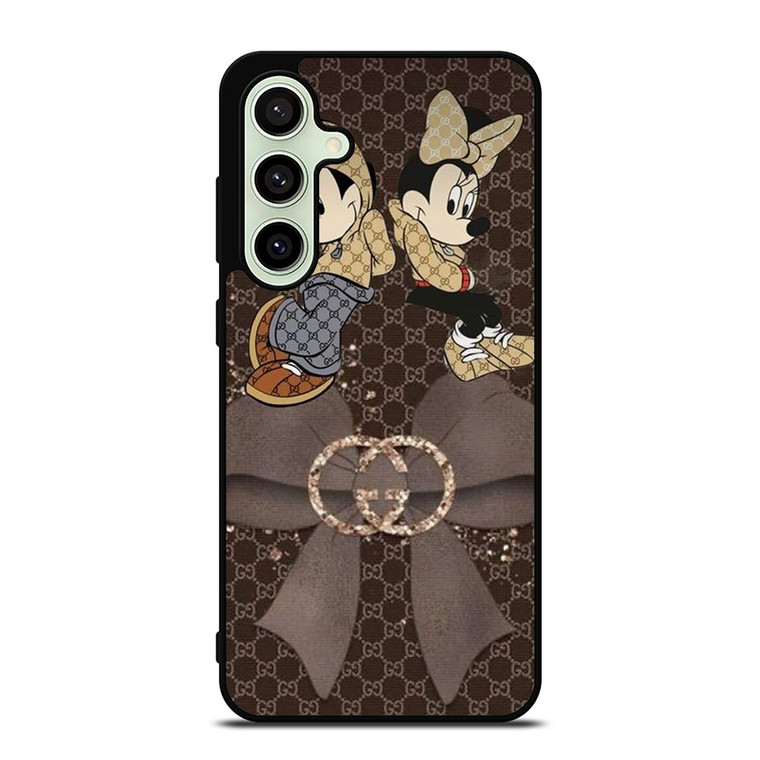 MICKEY MINNIE MOUSE DISNEY MOUSE GUCCI LOGO RIBBON Samsung Galaxy S24 FE Case Cover