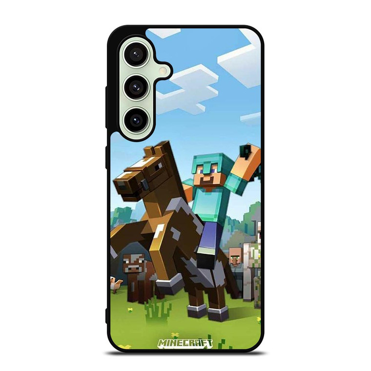 MINECRAFT KNIGHT AND HORSE Samsung Galaxy S24 FE Case Cover