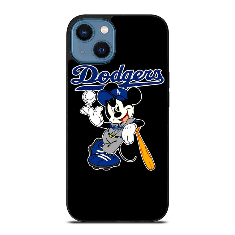 LOS ANGELES DODGERS MICKEY MOUSE BLACK  iPhone 14 Case Cover