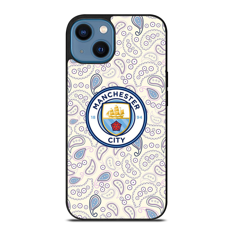 MANCHESTER CITY PUMA PATTERN  iPhone 14 Case Cover