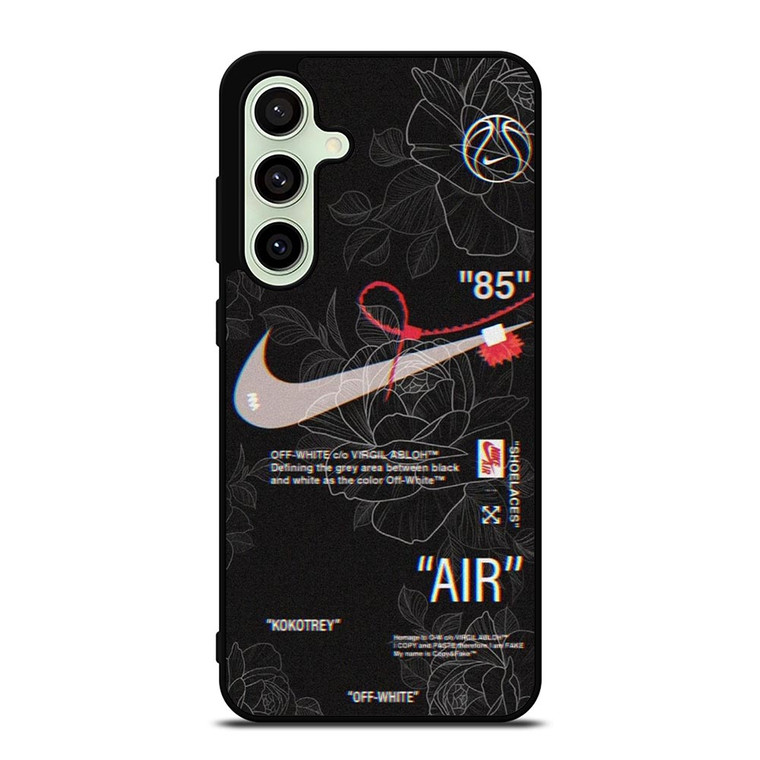 NIKE OFF WHITE FLORAL LOGO Samsung Galaxy S24 FE Case Cover