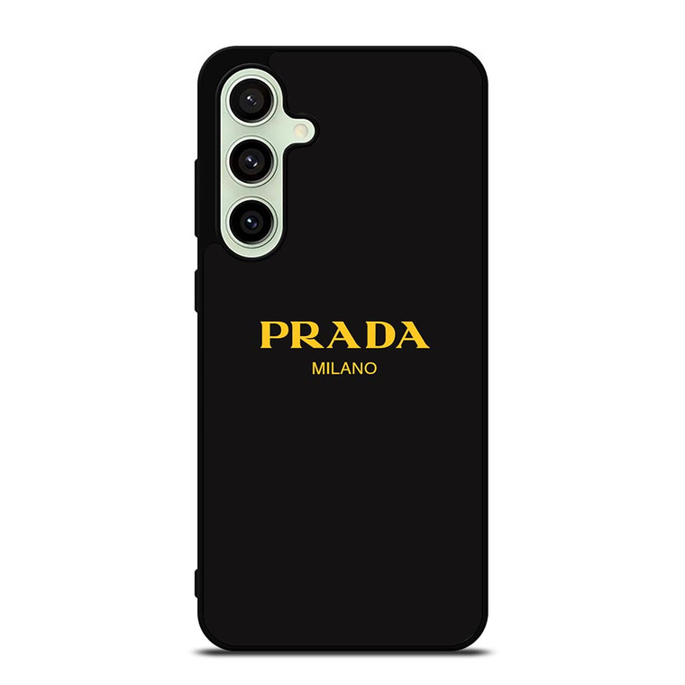 PRADA MILANO GOLD LETTER Samsung Galaxy S24 FE Case Cover