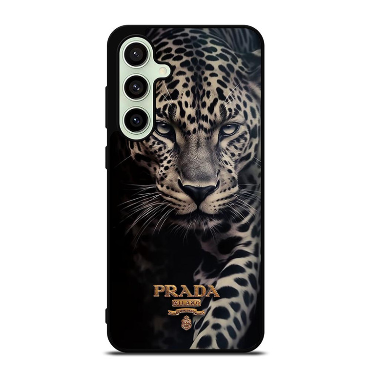 PRADA MILANO LOGO LEOPARD Samsung Galaxy S24 FE Case Cover