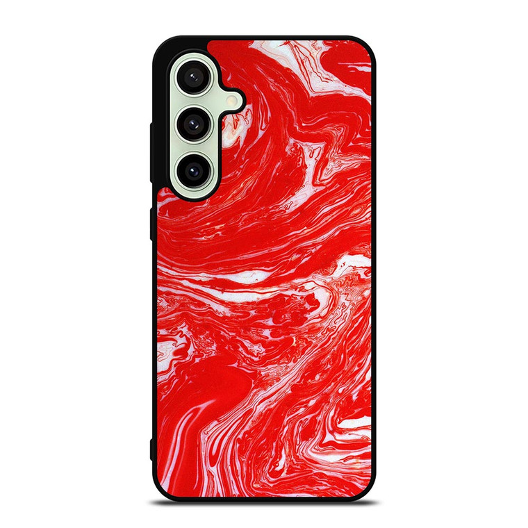 RED LIQUID TEXTURE Samsung Galaxy S24 FE Case Cover