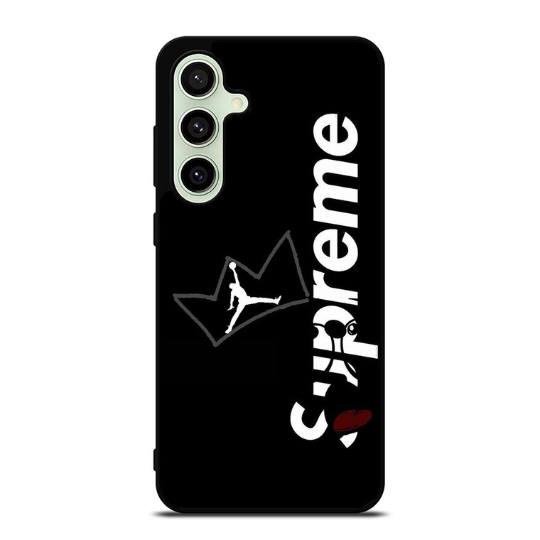 SUPREME AIR JORDAN CROWN Samsung Galaxy S24 FE Case Cover