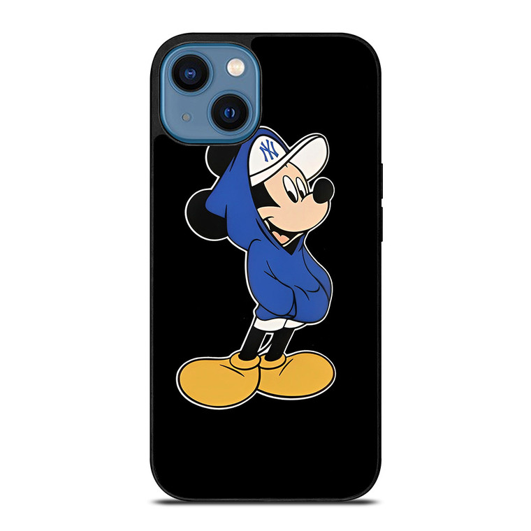 NEW YORK YANKEES MICKEY MOUSE BLACK  iPhone 14 Case Cover NEW YORK YANKEES MICKEY MOUSE BLACK  iPhone 14 Case Cover