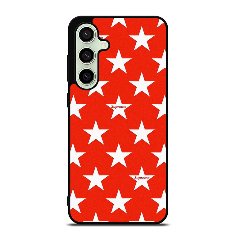 SUPREME STARS PATTERN RED Samsung Galaxy S24 FE Case Cover