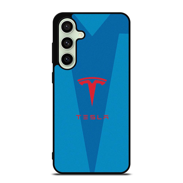 TESLA BLUE LOGO Samsung Galaxy S24 FE Case Cover