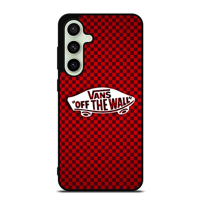 VANS OFF THE WALL SKATER RED CARBON Samsung Galaxy S24 FE Case Cover