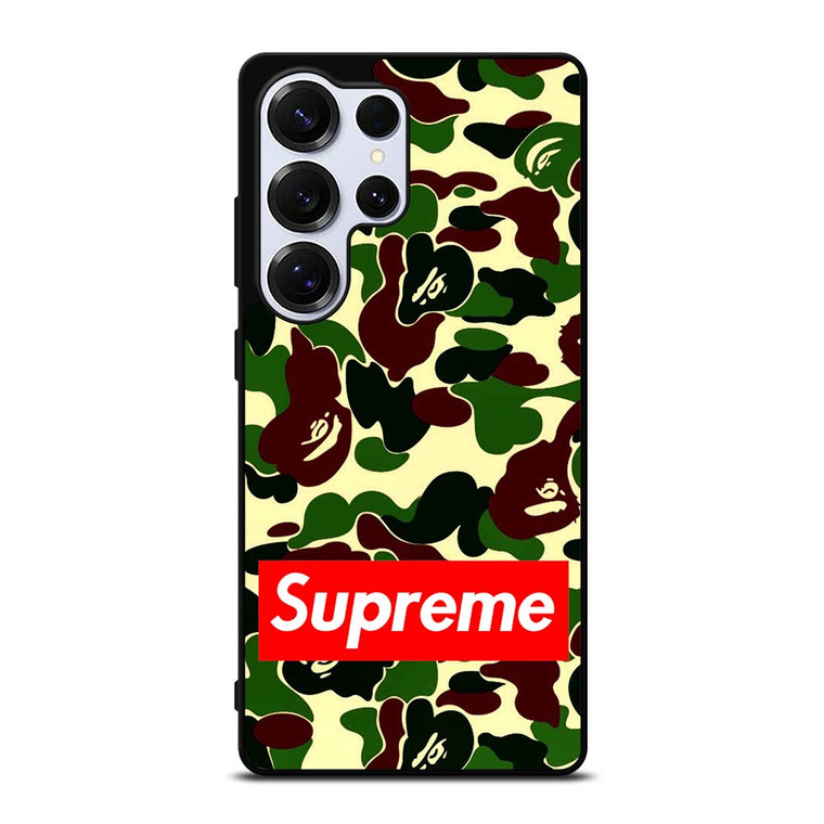 CAMO BAPE SUPREME Samsung Galaxy S25 Ultra Case Cover