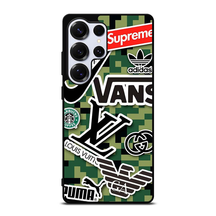 GUCCI LV NIKE VERSACE SUPREME ADIDAS LOGO Samsung Galaxy S25 Ultra Case Cover