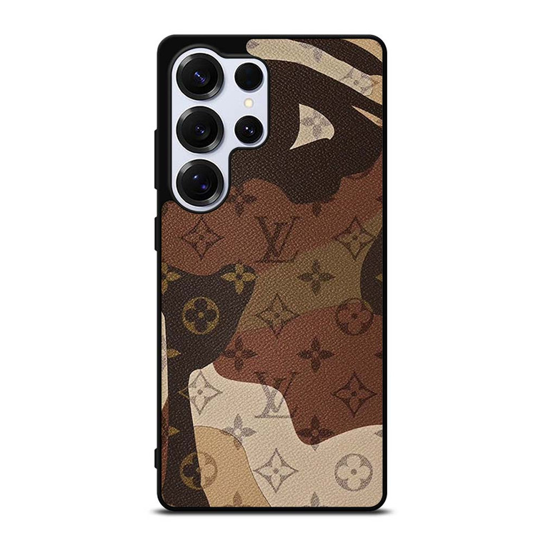 LOUIS VUITTON LV LOGO CAMO LEATHER Samsung Galaxy S25 Ultra Case Cover LOUIS VUITTON LV LOGO CAMO LEATHER Samsung Galaxy S25 Ultra Case Cover