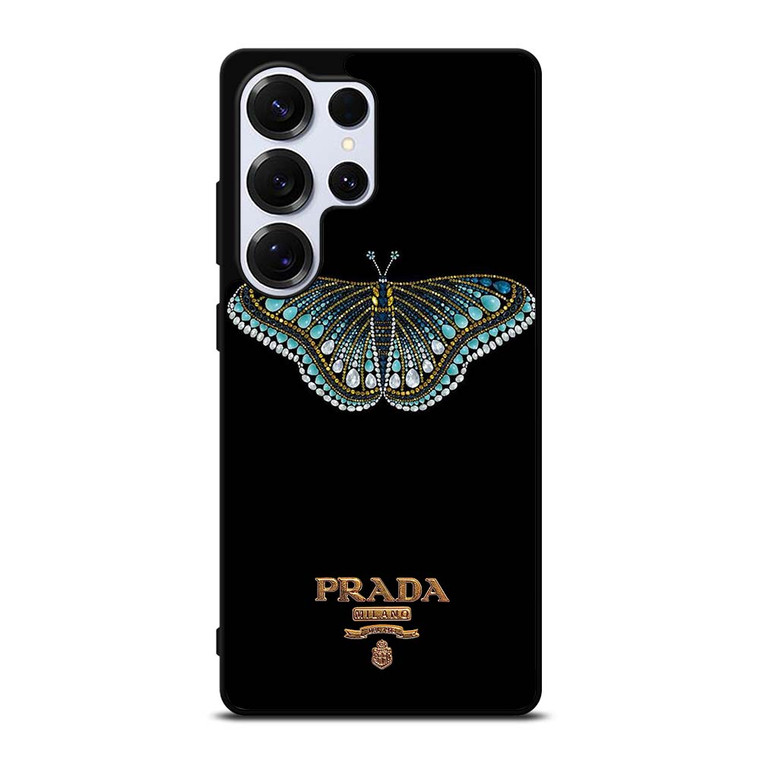 PRADA LOGO DIAMOND BUTTERFLY Samsung Galaxy S25 Ultra Case Cover