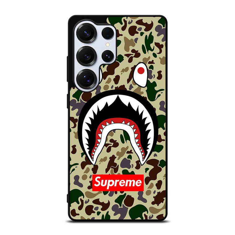 SHARK CAMO BATHING APE SUPREME Samsung Galaxy S25 Ultra Case Cover
