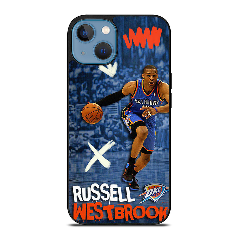 RUSSELL WESTBROOK OKC OKLAHOMA CITY THUNDER iPhone 13 Case Cover