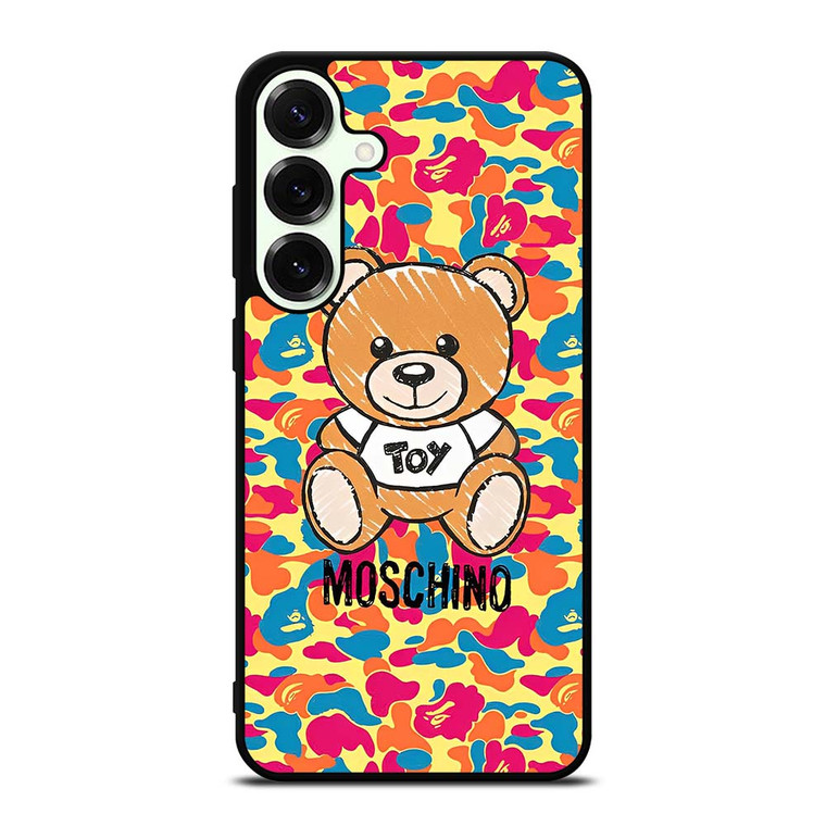 MOSCHINO X BAPE CAMO Samsung Galaxy S25 Plus Case Cover