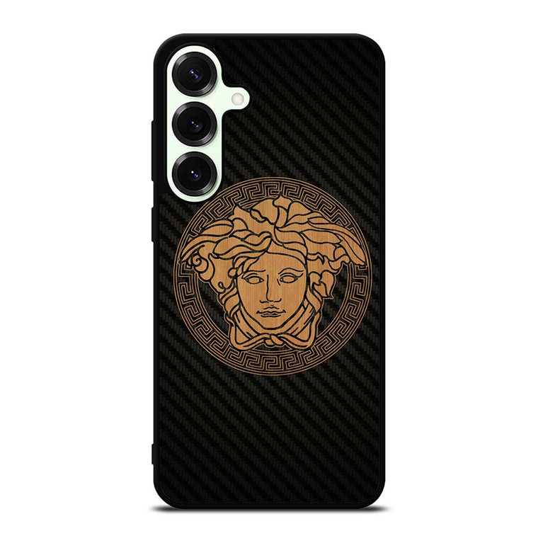 VERSACE WOOD AND CARBON LOGO Samsung Galaxy S25 Plus Case Cover