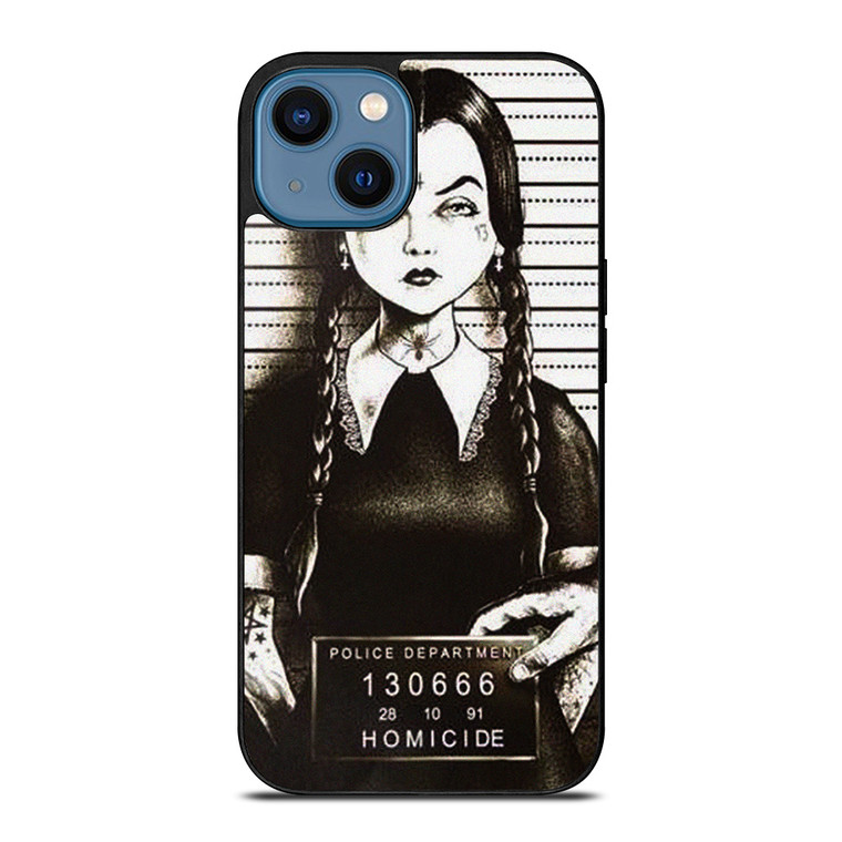 WEDNESDAY ADAMS MUGSHOT  iPhone 14 Case Cover