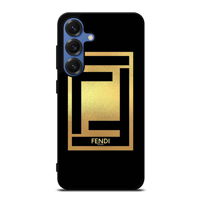 FENDI ROMA LOGO GOLD Samsung Galaxy S25 Case Cover FENDI ROMA LOGO GOLD Samsung Galaxy S25 Case Cover