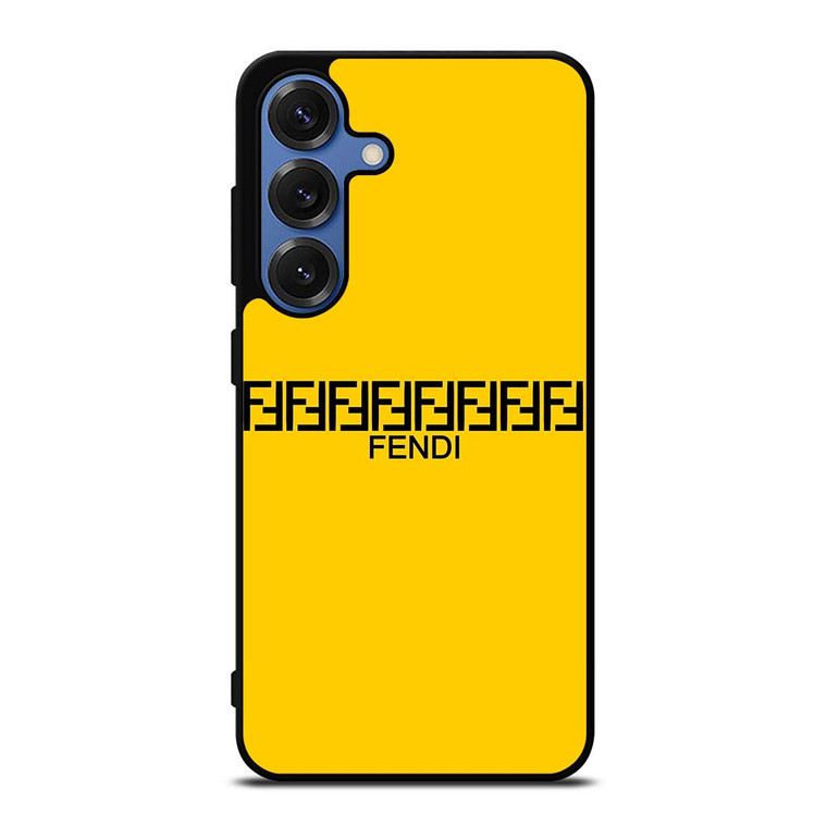 FENDI ROMA LOGO YELLOW Samsung Galaxy S25 Case Cover FENDI ROMA LOGO YELLOW Samsung Galaxy S25 Case Cover