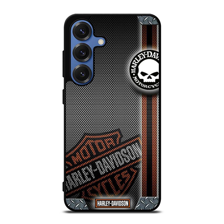 HARLEY DAVIDSON LOGO METAL TEXTURE Samsung Galaxy S25 Case Cover HARLEY DAVIDSON LOGO METAL TEXTURE Samsung Galaxy S25 Case Cover