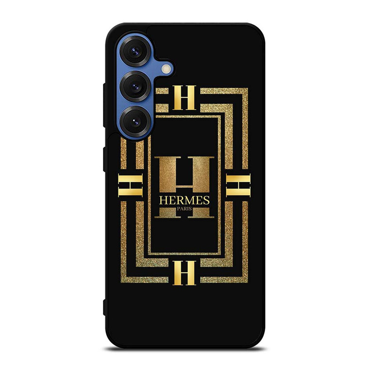 HERMES PARIS LOGO LUXURY GOLDEN ICON Samsung Galaxy S25 Case Cover HERMES PARIS LOGO LUXURY GOLDEN ICON Samsung Galaxy S25 Case Cover
