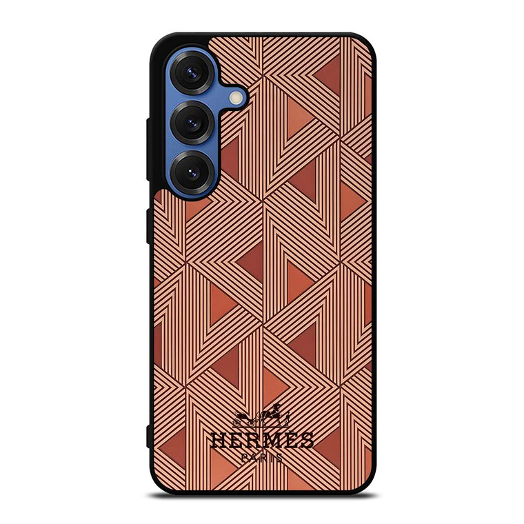 HERMES PARIS PATTERN BROWN Samsung Galaxy S25 Case Cover HERMES PARIS PATTERN BROWN Samsung Galaxy S25 Case Cover