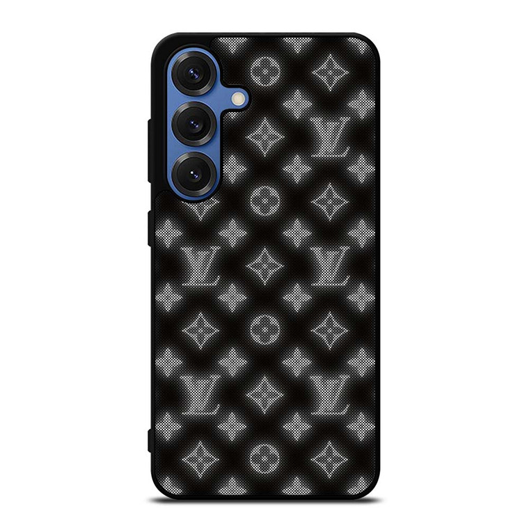 LOUISE VUITTON LOGO PATTERN BLACK WHITE Samsung Galaxy S25 Case Cover