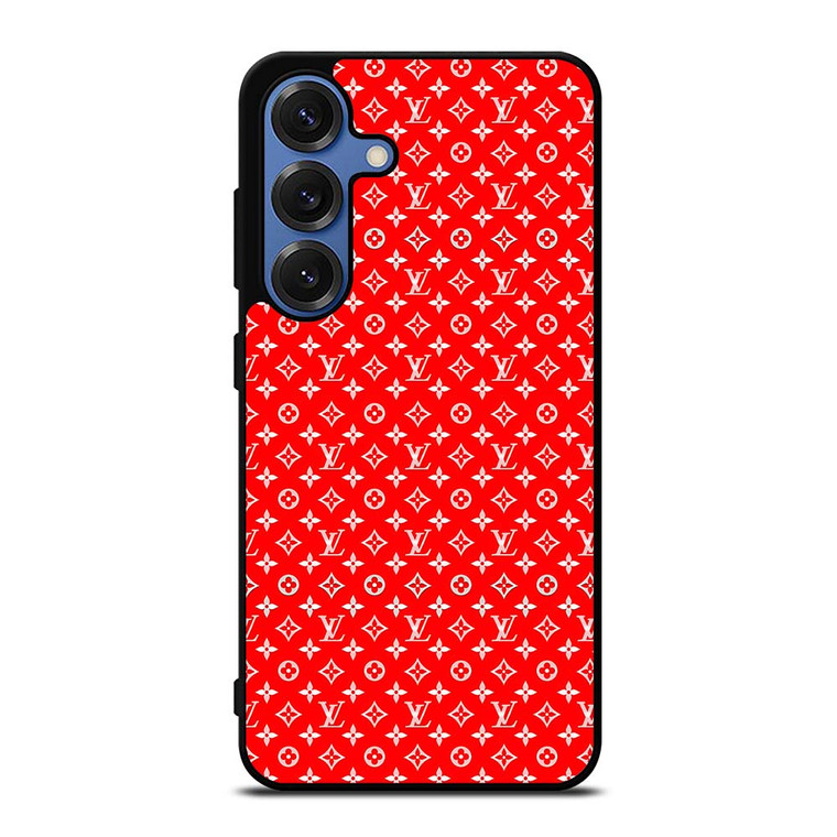 LV LOUIS VUITTON LOGO RED PATTERN Samsung Galaxy S25 Case Cover