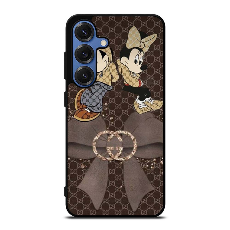 MICKEY MINNIE MOUSE DISNEY MOUSE GUCCI LOGO RIBBON Samsung Galaxy S25 Case Cover