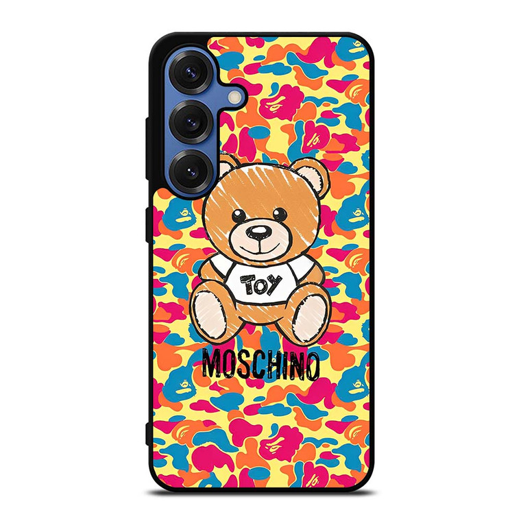 MOSCHINO X BAPE CAMO Samsung Galaxy S25 Case Cover