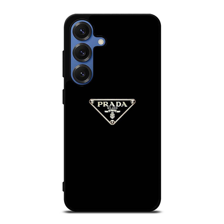 PRADA MILANO BLACK LOGO Samsung Galaxy S25 Case Cover