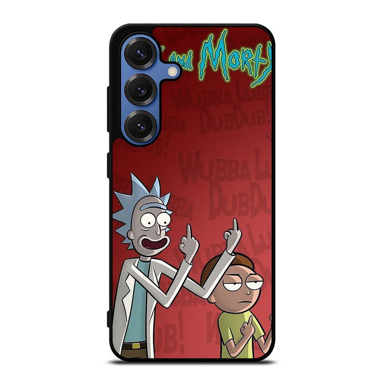 RICK AND MORTY MIDDLE FINGER Samsung Galaxy S25 Case Cover