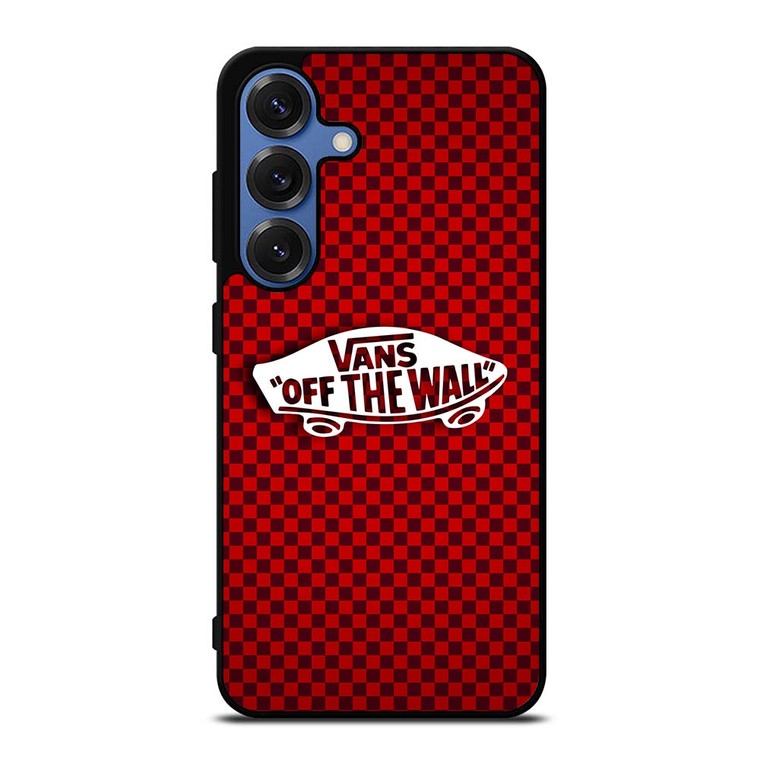 VANS OFF THE WALL SKATER RED CARBON Samsung Galaxy S25 Case Cover