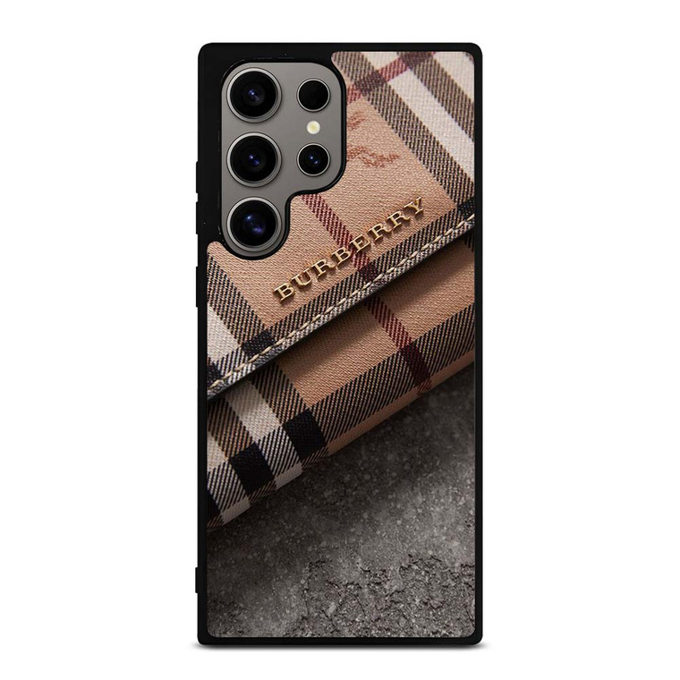 BURBERRY PATTERN ON WALLET Samsung Galaxy S24 Ultra Case Cover