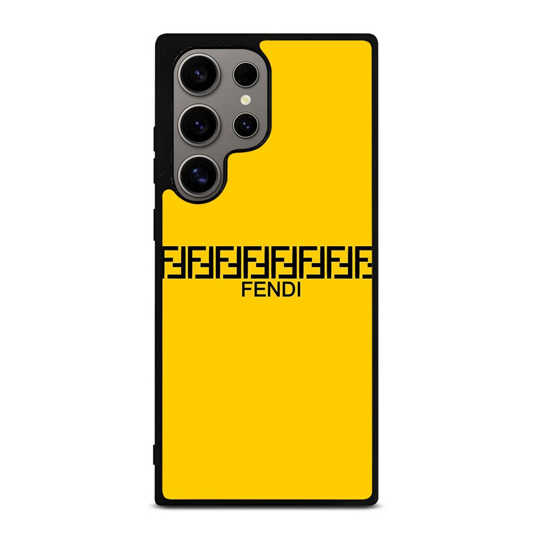 FENDI ROMA LOGO YELLOW Samsung Galaxy S24 Ultra Case Cover FENDI ROMA LOGO YELLOW Samsung Galaxy S24 Ultra Case Cover